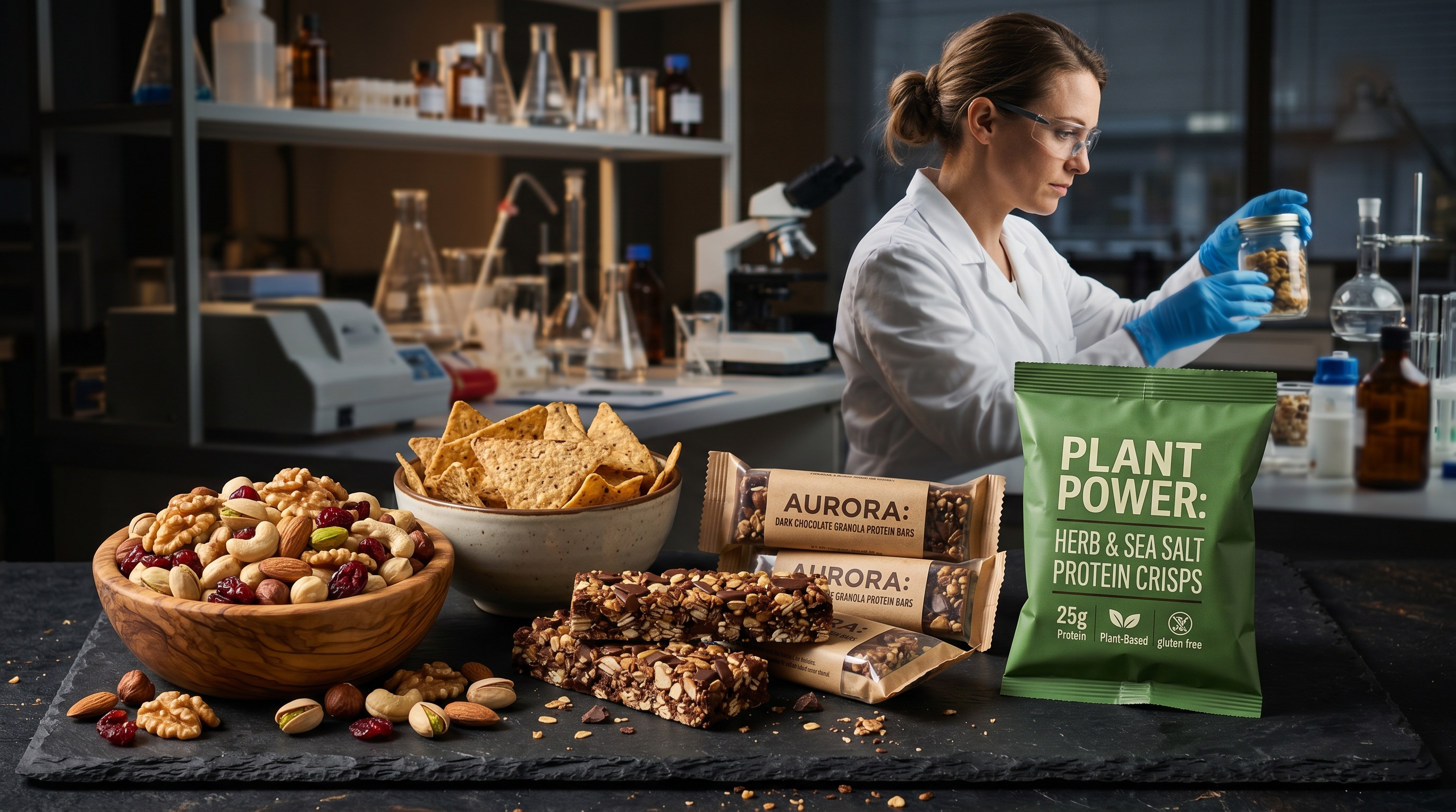 Snack spread with a food scientist